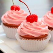 Cherry-Almond Vanilla Cupcakes