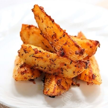Roasted Garlic and Herb Potato Wedges