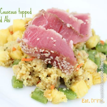 Pineapple Couscous Salad with Seared Ahi