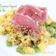 Pineapple Couscous Salad with Seared Ahi