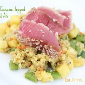 Pineapple Couscous Salad with Seared Ahi