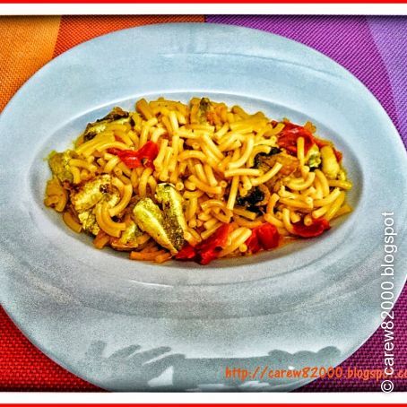 Fideua with hake cheeks