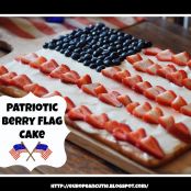Patriotic Berry Flag Cake