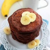 Fluffy Chocolate Banana Pancakes