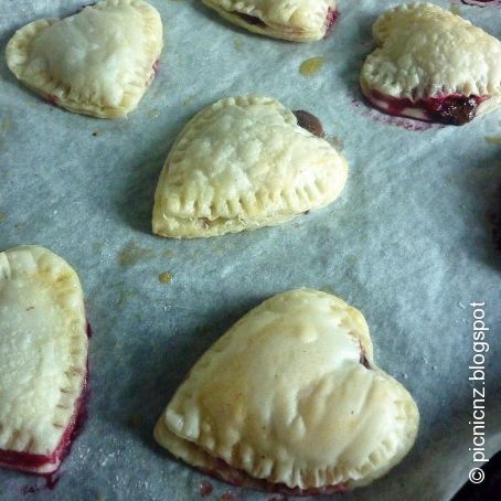 Chocolate and Raspberry Puff Pastries