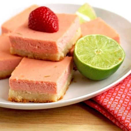 Strawberry Margarita Cheesecake Bars