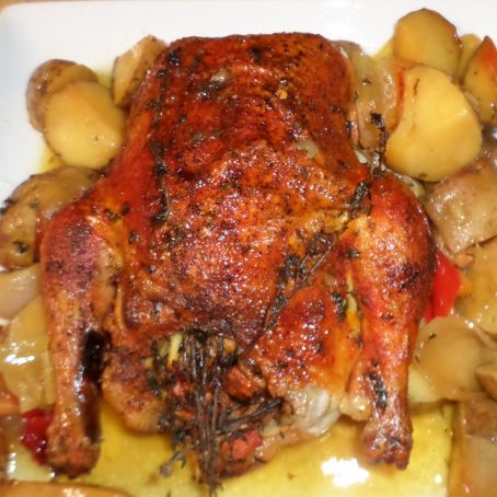 One Pan Roasted Chicken and Potatoes