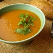 Jodie's Sweet Potato Soup with Gouda Chips