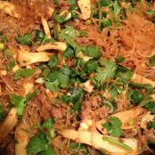 Cellophane Noodles with Bamboo Stir Fry-Peev Choj