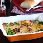 Roast chicken in cream sauce