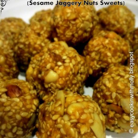 Sesame Jaggery Nut Sweets - (Til Gud Mewa Ladoo)