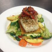 pecan encrusted seabass