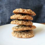 Crispy Chocolate Toffee Oatmeal Cookies