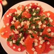 Mixed citrus salad with feta and mint