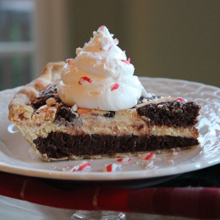 Starlight Brownie Pie with Peppermint Cream