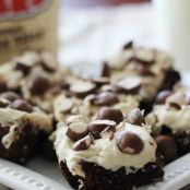 Whopper Brownies with Malt Buttercream Frosting
