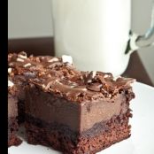 Minty Chocolate Mousse Brownies
