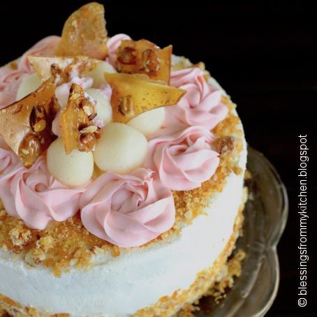 Vanilla cake with ras gulla filling