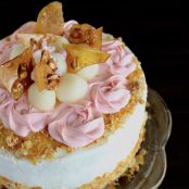 Vanilla cake with ras gulla filling