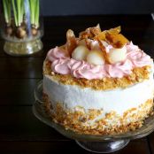 Vanilla cake with rasgulla filling