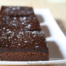 Dark chocolate fudge brownies with orange liqueur ganache: Recipe HERE