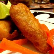 Beer Battered Fish with Vinegar Carrots