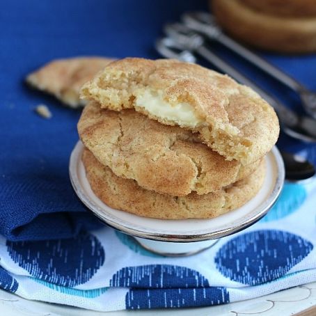 White Chocolate Filled Snickerdoodles