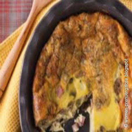 Quiche sans croute à la dinde végé et champigons