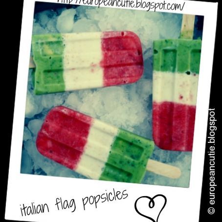italian flag popsicles!