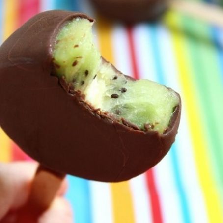 Kiwi Chocolate Ice Lollies