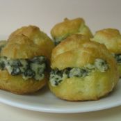 Mini Spinach/Artichoke Dip Cream Puffs (makes 36)