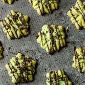 Mint Chocolate Shortbread Snowflakes