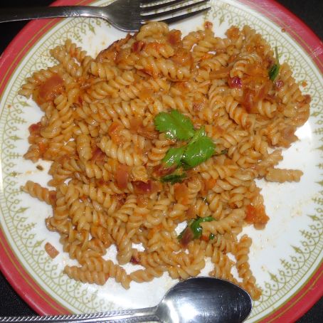 Pasta with India spices