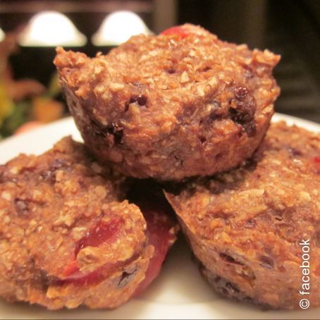 Peppermint Chocolate Cherry Mini Muffins