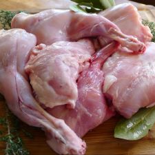 Selle de Lapin Faci aux Pruneaux avec Risotto alla Champignon et le Truffle Noire (Rabbit Stuffed with Prunes)