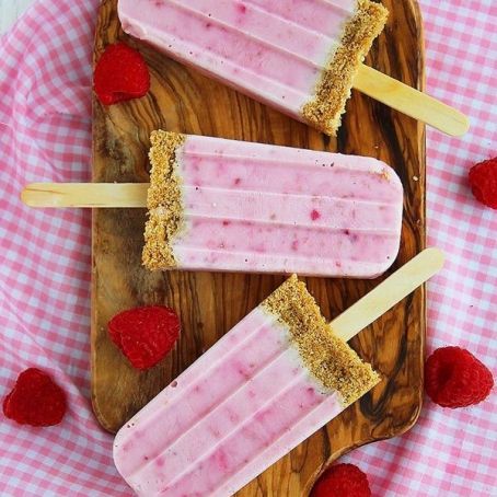 Raspberry Cheesecake Popsicles