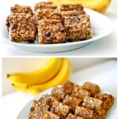 Peanut Butter Banana Chocolate Chip Oatmeal Bars