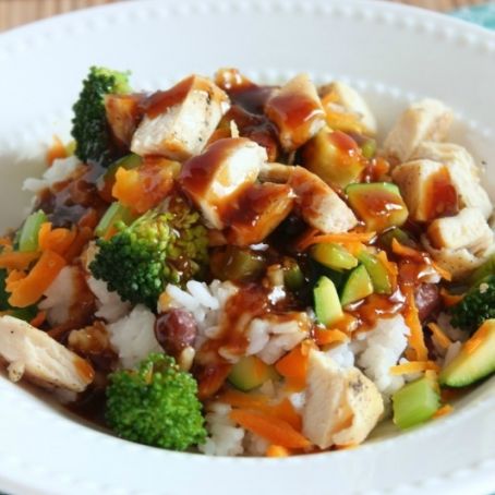 Spicy Hawaiian Teriyaki Chicken Rice Bowl