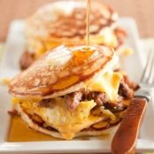 Paula's Sausage Pancake Egg Sandwich