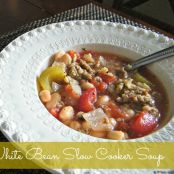 Sausage & White Bean Slow Cooker Soup