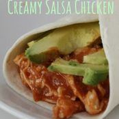 Slow Cooker Creamy Salsa Chicken