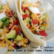Crock Pot Black Bean and Corn Salsa Chicken