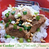 Crock Pot Thai Pork with Peanut Sauce