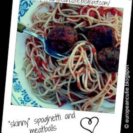 skinny low carb spaghetti and meatballs