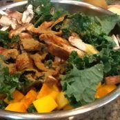 Roasted Butternut Squash with Kale and Shiitakes - Step 1
