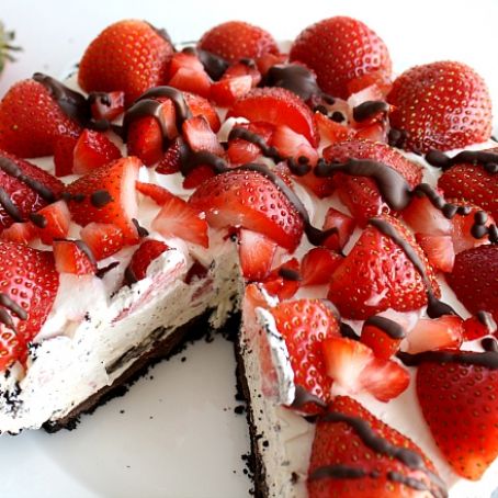 Strawberries and Cream Pie