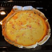 Quiche with potatoes and bacon