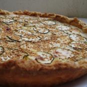 Zucchini and blue cheese tart