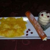 pineapple and lemon passionfruit spring rolls