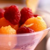 Melon Raspberry Fruit Salad Cocktail